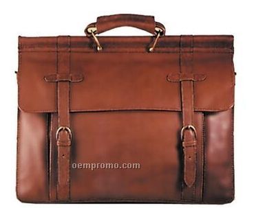 Tan Hand Stained Calf Leather Workbag