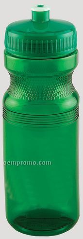 24 Oz. Green Bpa Free Translucent Plastic Sports Bottle