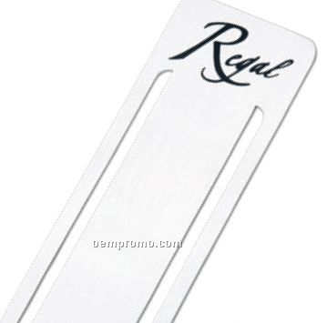 Brushed Silver Rectangular Bookmark