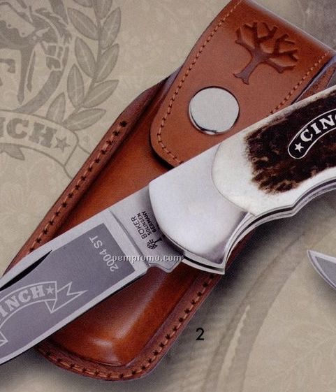 Genuine Leather Knife Sheath For Cinch Knives / Laser Etched