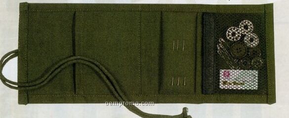Olive Green Drab Canvas Military Sewing Kit