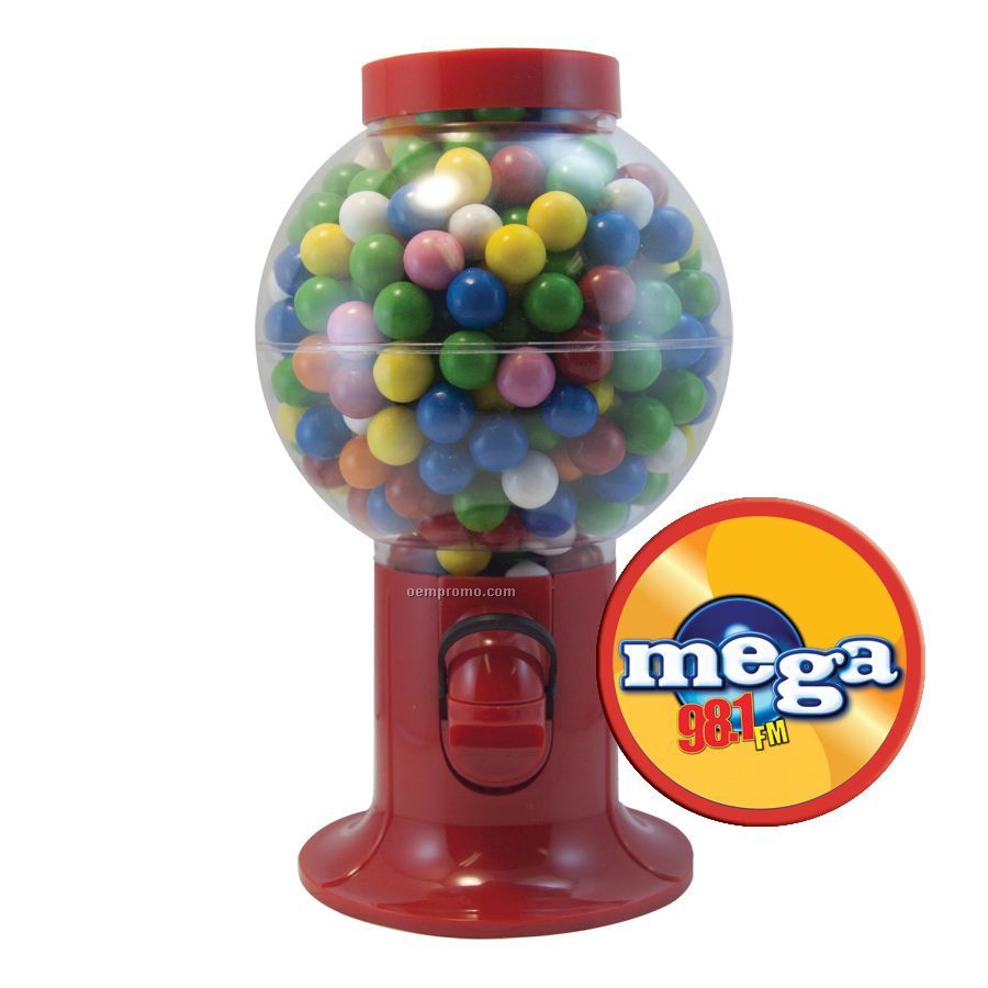 Red Gumball Machine Filled With Gum