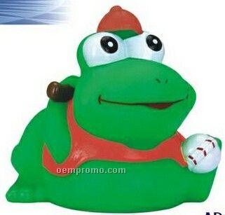 Rubber "At Bat" Baseball Frog Toy
