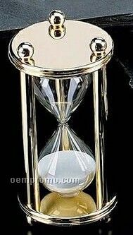 Gold Plated 5 Minute Sand Timer
