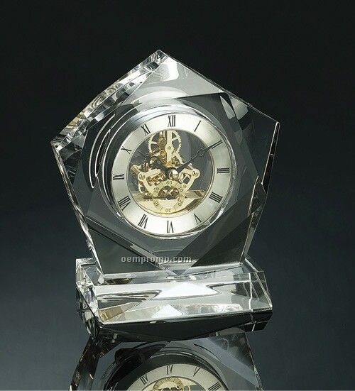 Pentagon Crystal Clock