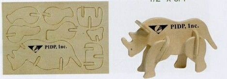 Rhino Mini-logo Puzzle (4 5/8"X3"X1/8")