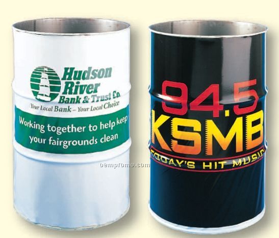 Custom Printed 55 Gallon Trash Drum Cover (2 Colors)