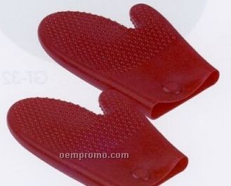 Red Silicone Oven Mitts/ 2 Count (11