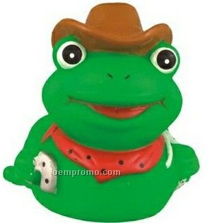 Rubber Cowboy Frog Toy