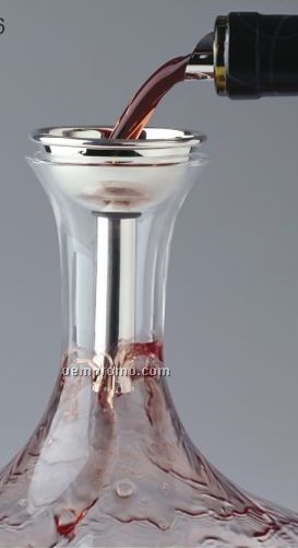 Silver Plated Splay Wine Decanter Funnel