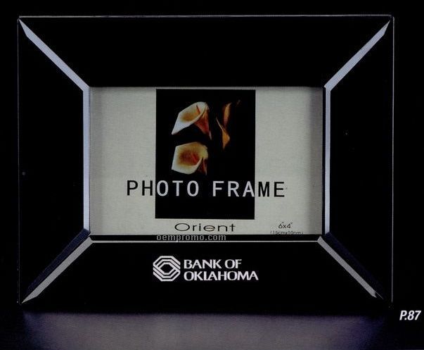 7"X9" Black Glass Photo Frame
