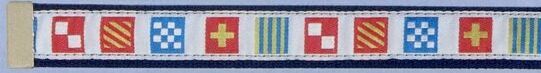 Embroidered Belt W/Adjustable Leather Tip (Code Flag On White Background)