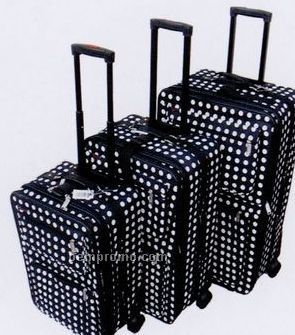 Fashion Luggage 3 Piece Set - Collection B (Navy Blue/ White Polka Dots)
