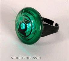 Light Up Strobe Ring W/ Green LED