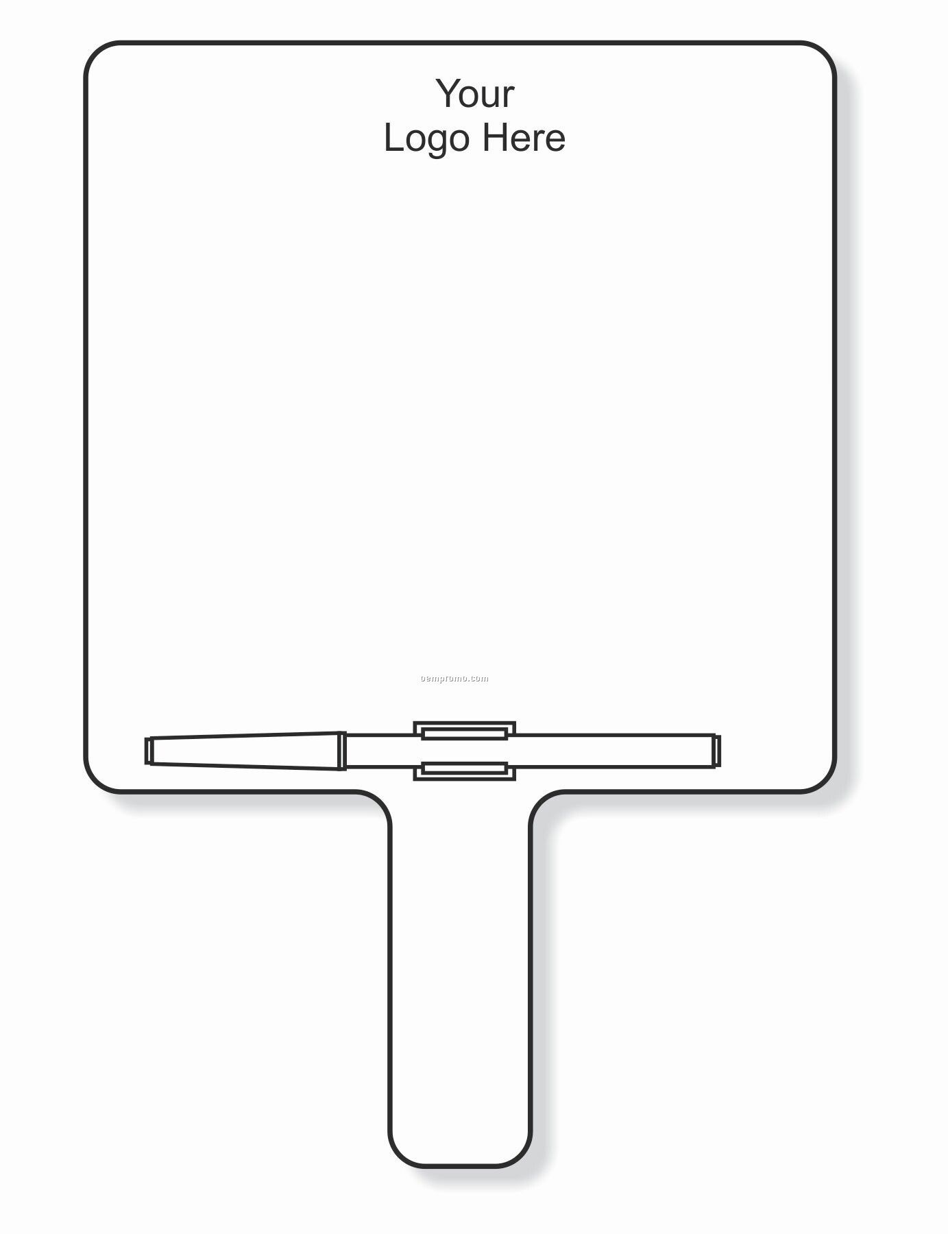 Square Paddle White Board