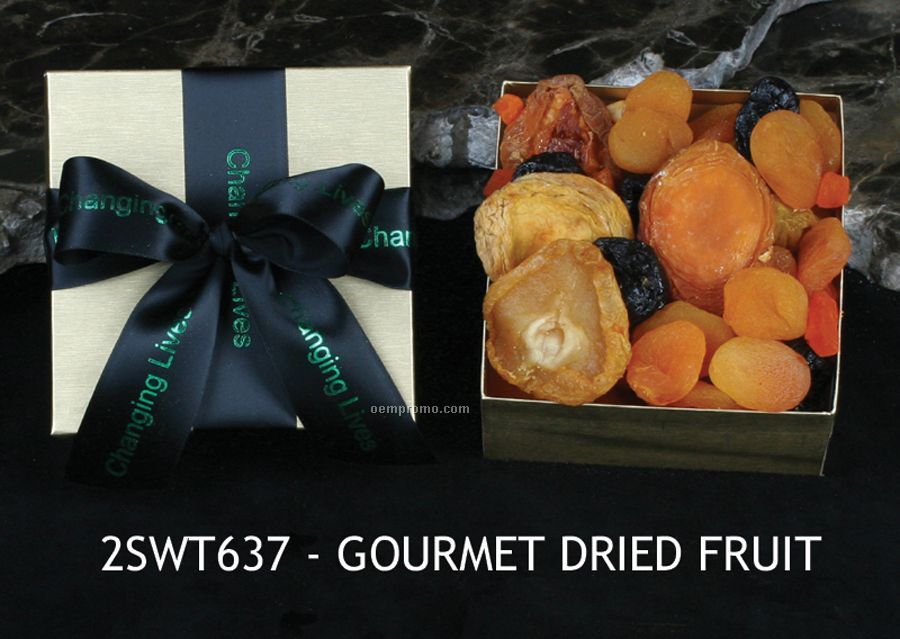 Gourmet Dried Fruit In A Gold Foil Gift Box (8 Oz.)