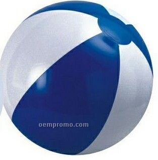 16" Inflatable Alternating Blue & White Beach Ball