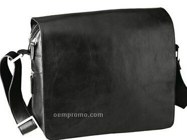 Black Hand Stained Calf Leather Workbag / Briefcase