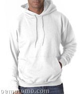 Hanes Adult White Hooded Sweatshirt - Embroidered