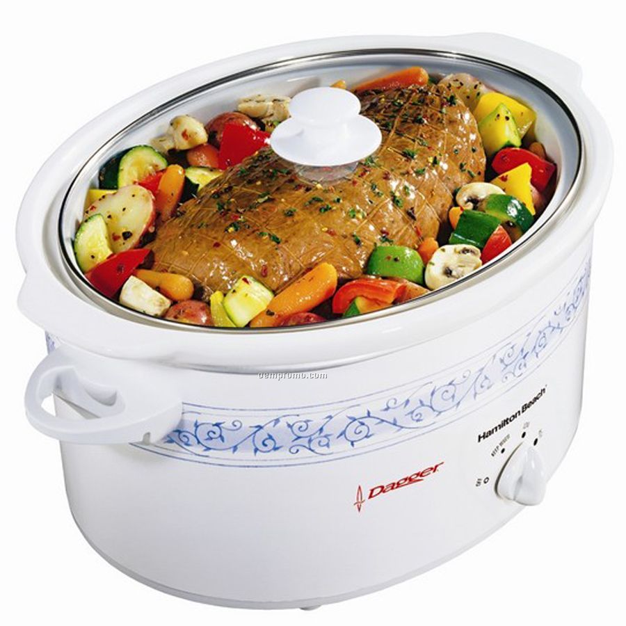 7 Quart Oval Slow Cooker With Travel Case