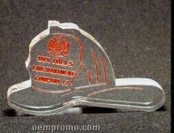 Acrylic Paperweight Up To 12 Square Inches / Fire Helmet