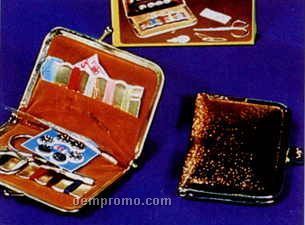 Gold Tone Pvc Sewing Kit Gift Box