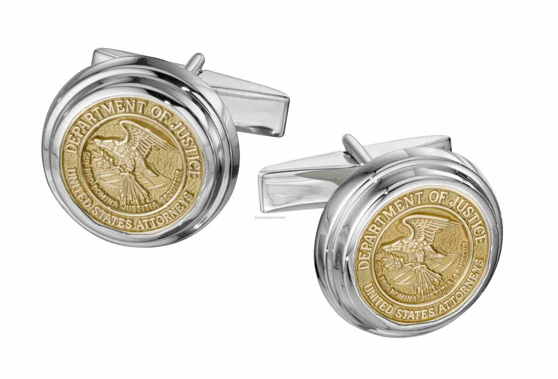 Ovations - Tribute Sterling Silver Cuff Links With 10k Gold Insert