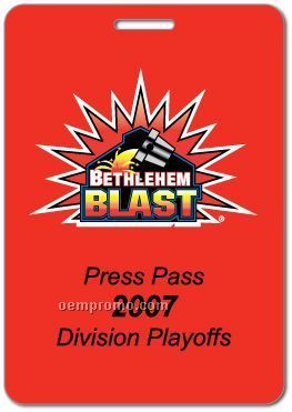 Event Pass In Full Color W/A Black Imprint On The Back