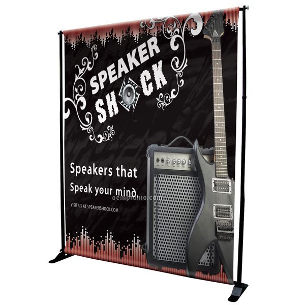 Exhibitor Promoter Banner Display Kit W/ Carry Case 8'