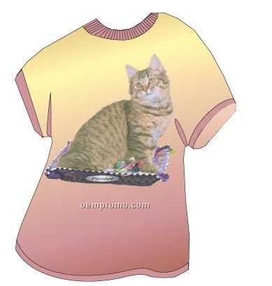 Pixiebob Cat T Shirt Acrylic Coaster W/ Felt Back