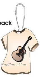 Acoustic Guitar T-shirt Zipper Pull