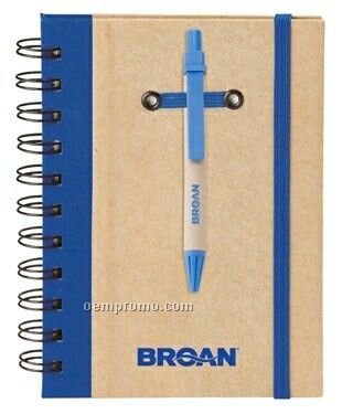 Eco Spiral Hard Cover Journal & Micro-ecologist Pen Combo