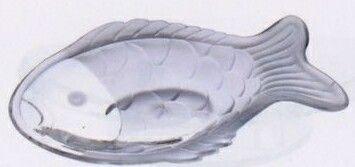 Fish Acrylic Soap Dish W/ Clear Head & Frosted Snow Body
