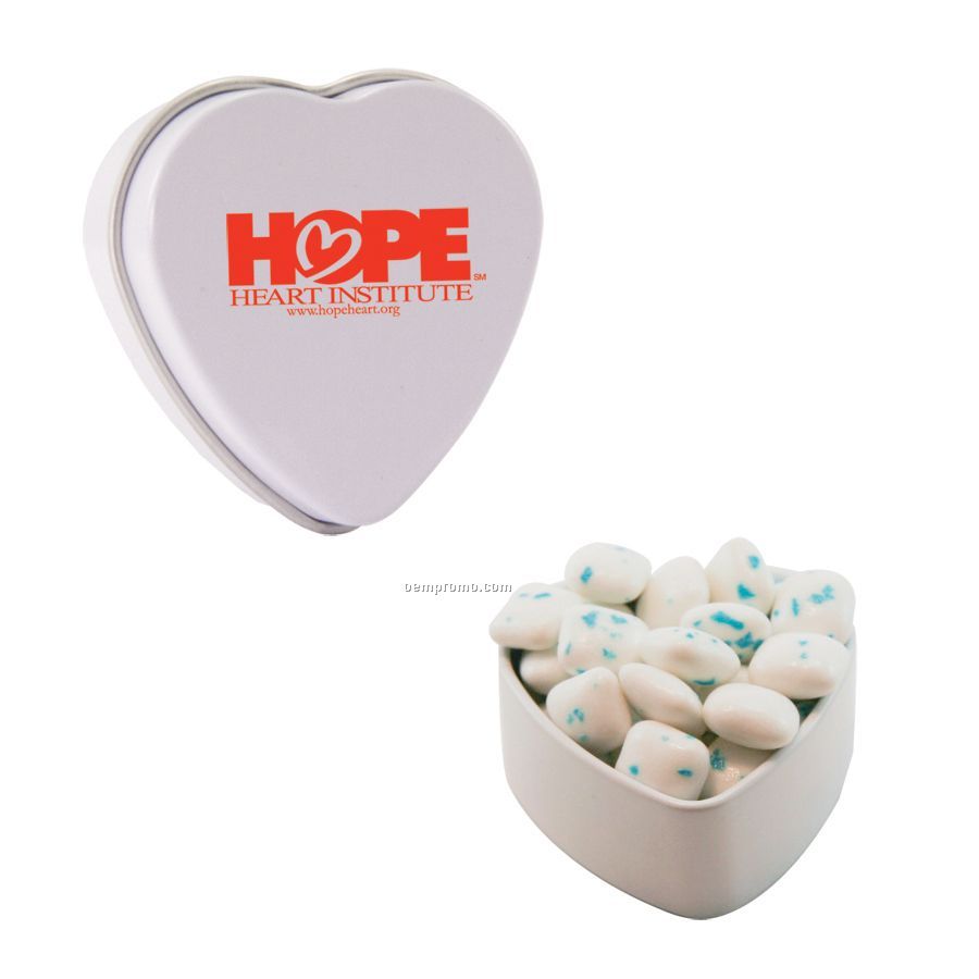 Heart Tin Filled With Sugar Free Gum