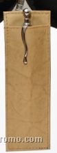 Medium Brown Stone Wash Cowhide Oversized Single Pen Case