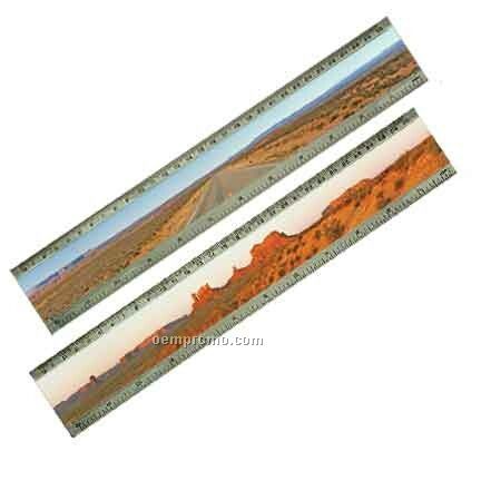 Ruler W/ Monument Valley Lenticular Flip Effect (Blanks)