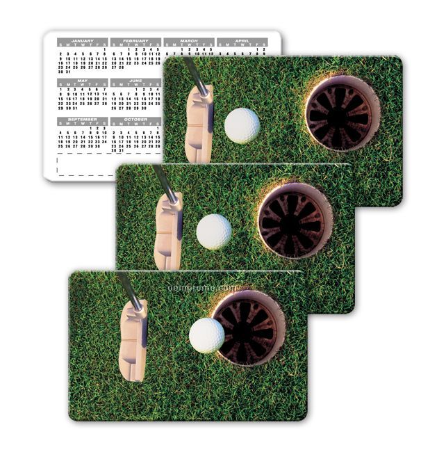 Calendar Card Wallet Size Lenticular Golf Animation Effect (Blank)