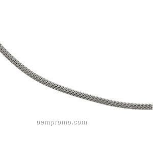 Ladies' 7" Platinum 2-1/4mm Mesh Chain Bracelet