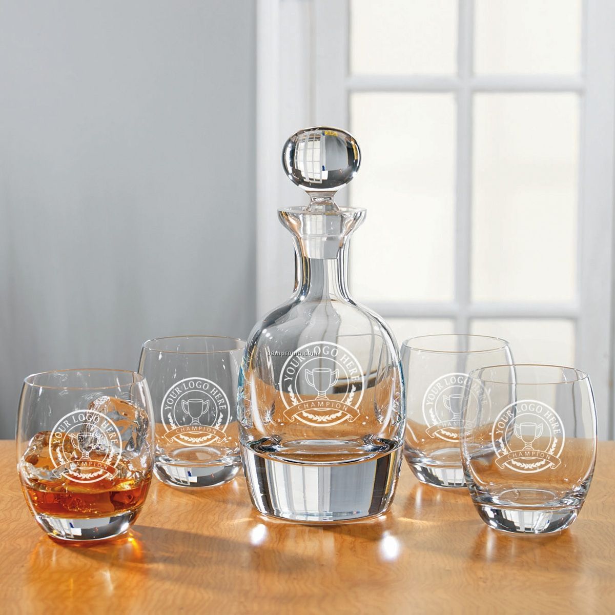 5 Piece Barrel Decanter Set