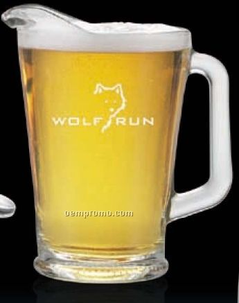 60 Oz Wide Mouth Beer Pitcher W/ Wide Handle