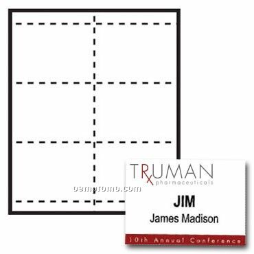 Classic Name Tag Paper Insert - 3 Color (4 1/4"X3 2/3")