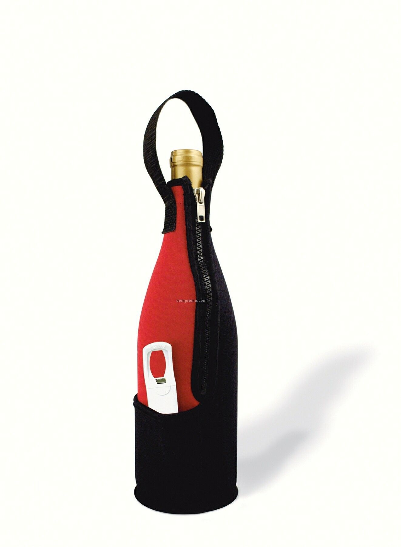Zip-n-go Neoprene Wine Bag With Plastic Traveler`s Corkscrew