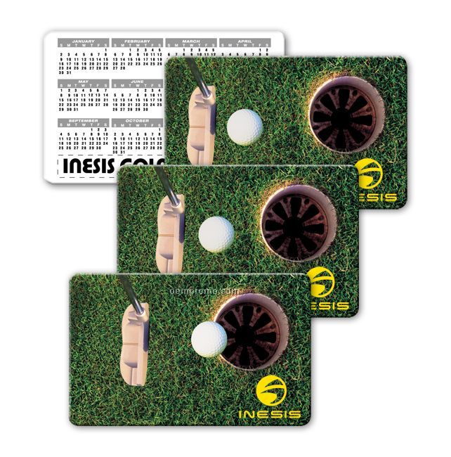 Calendar Card Wallet Size Lenticular Golf Animation Effect (Imprinted)