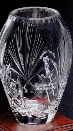 Crystal Durham Barrel Vase Award (7")