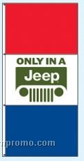 Double Face Dealer Interceptor Drape Flags - Only In A Jeep