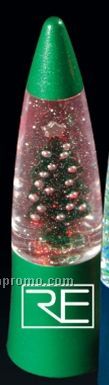 Imprintable Light Up Christmas Tree Rocket Lamps
