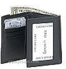 Men's Lamb Skin Tri-fold Wallet With Outside Id Space