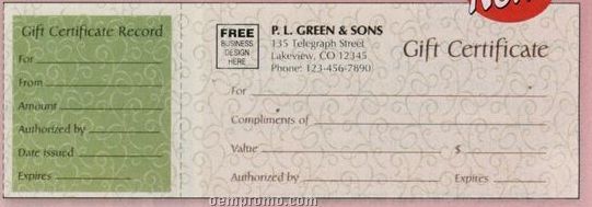 "Paradise Green" Prestige Collection Gift Certificate