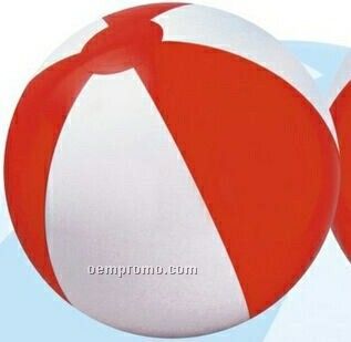 20" Inflatable Alternating Red & White Beach Ball