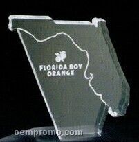 Acrylic Paperweight Up To 12 Square Inches / Florida With Flat Bottom